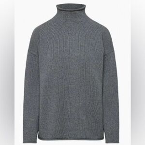 Babaton Women’s Mockneck Grey Sweater, Size XL